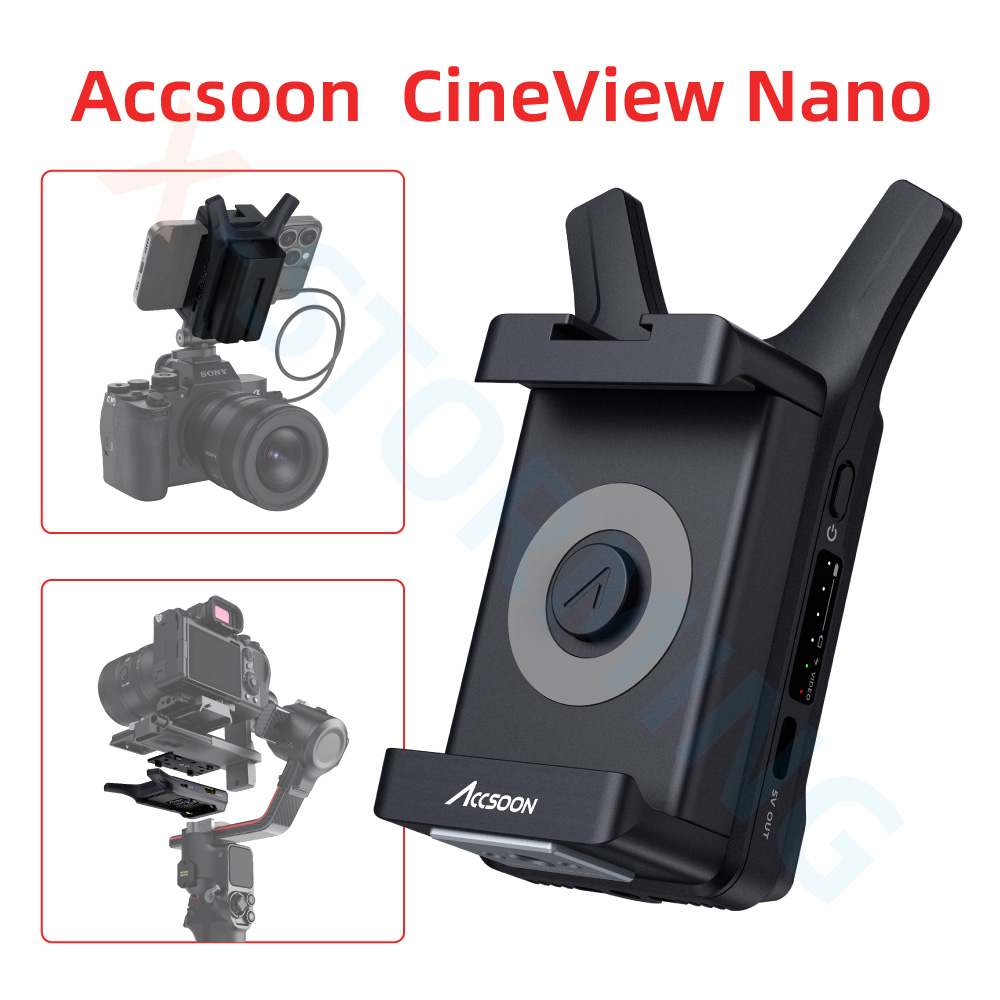 Wireless Video Transmitter For Camera Dslr - Accsoon ワイヤレスビデオトランスミッター CineView Nano、5G HDMI ワイヤレスビデオ伝送システム（DSLR、RS2/RS3/RS3
