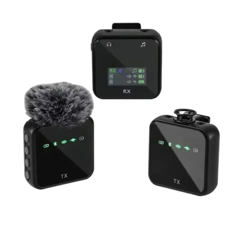 Wireless Video Transmitter For Camera Dslr - Bluetoothラペルマイクシステム、オーディオビデオ録画用マイク、Vlogライブストリームインタビュー用、iPhone、Android、DSLRカメラ対応