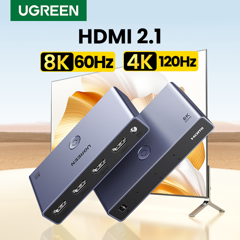 Hdmi Splitter 1 In 4 Out 4K 60Hz - Ugreen-スイッチHdmi 2.1 2.0 8k,リモコン付き3 in 1,8k