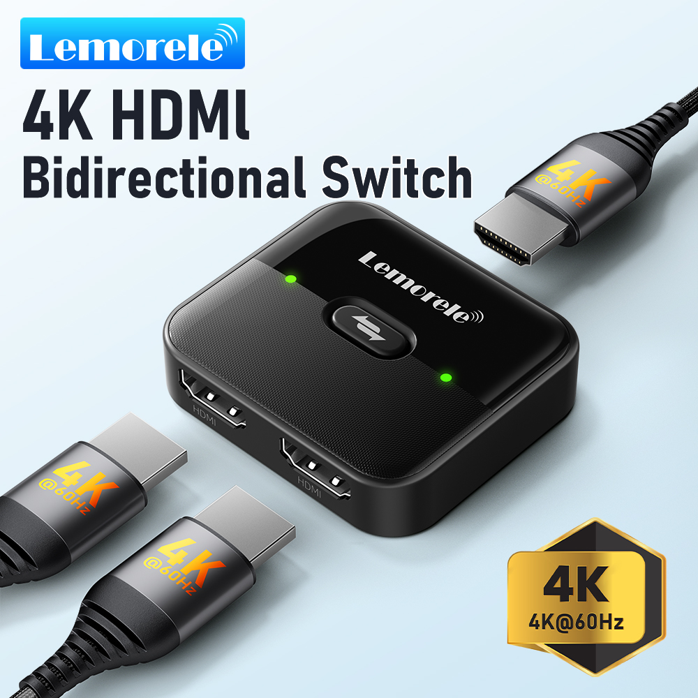 Hdmi Splitter 1 In 4 Out 4K 60Hz - Lemorele 4K HDMIスプリッタースイッチ 2入力1出力 60Hz HDMI対応