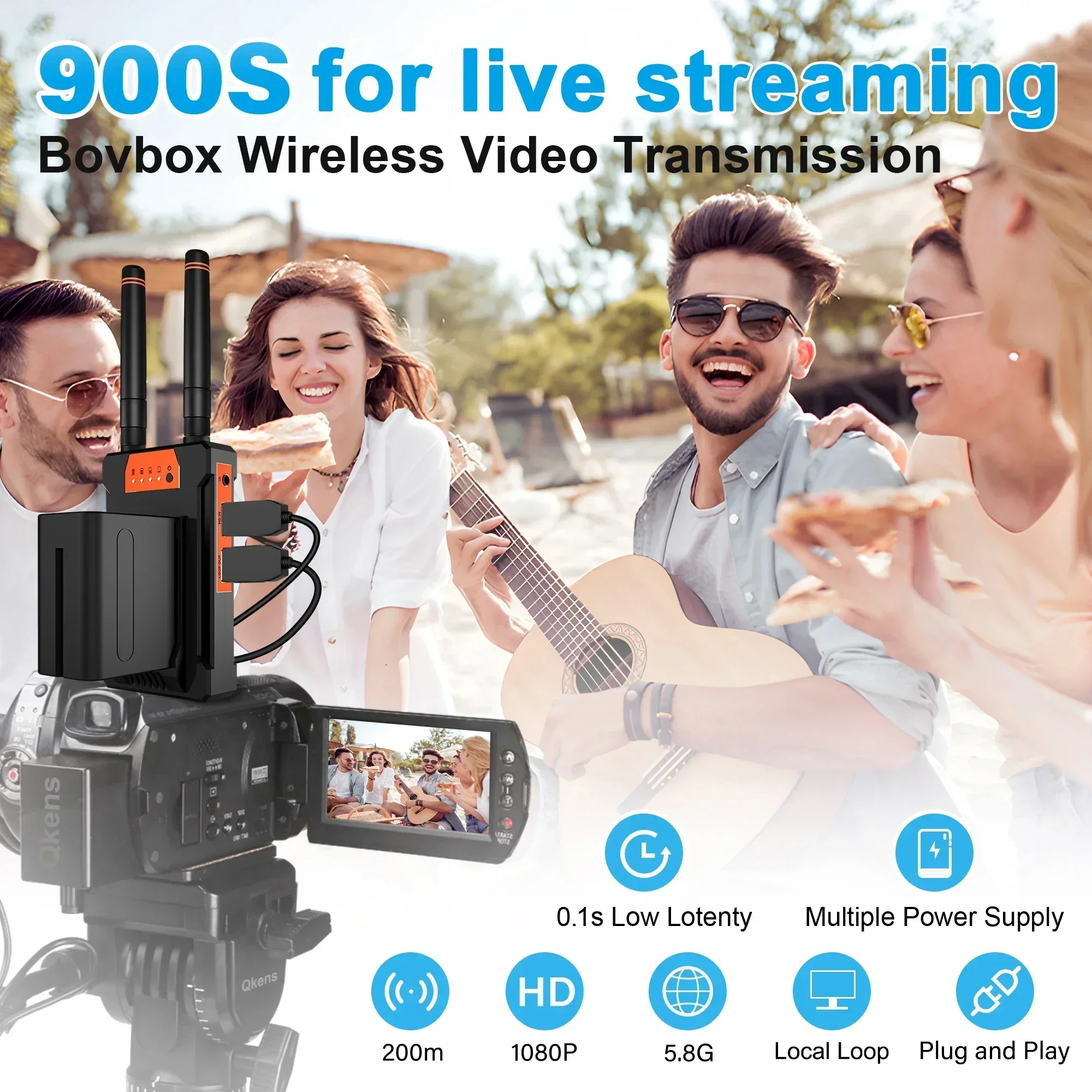 Wireless Video Transmitter For Camera Dslr - 250M無線伝送HDMIエクステンダー、ビデオライブストリーミング送受信機、DSLRカメラ、ノートパソコン、PCからTV、プロジェクターへ接続可能
