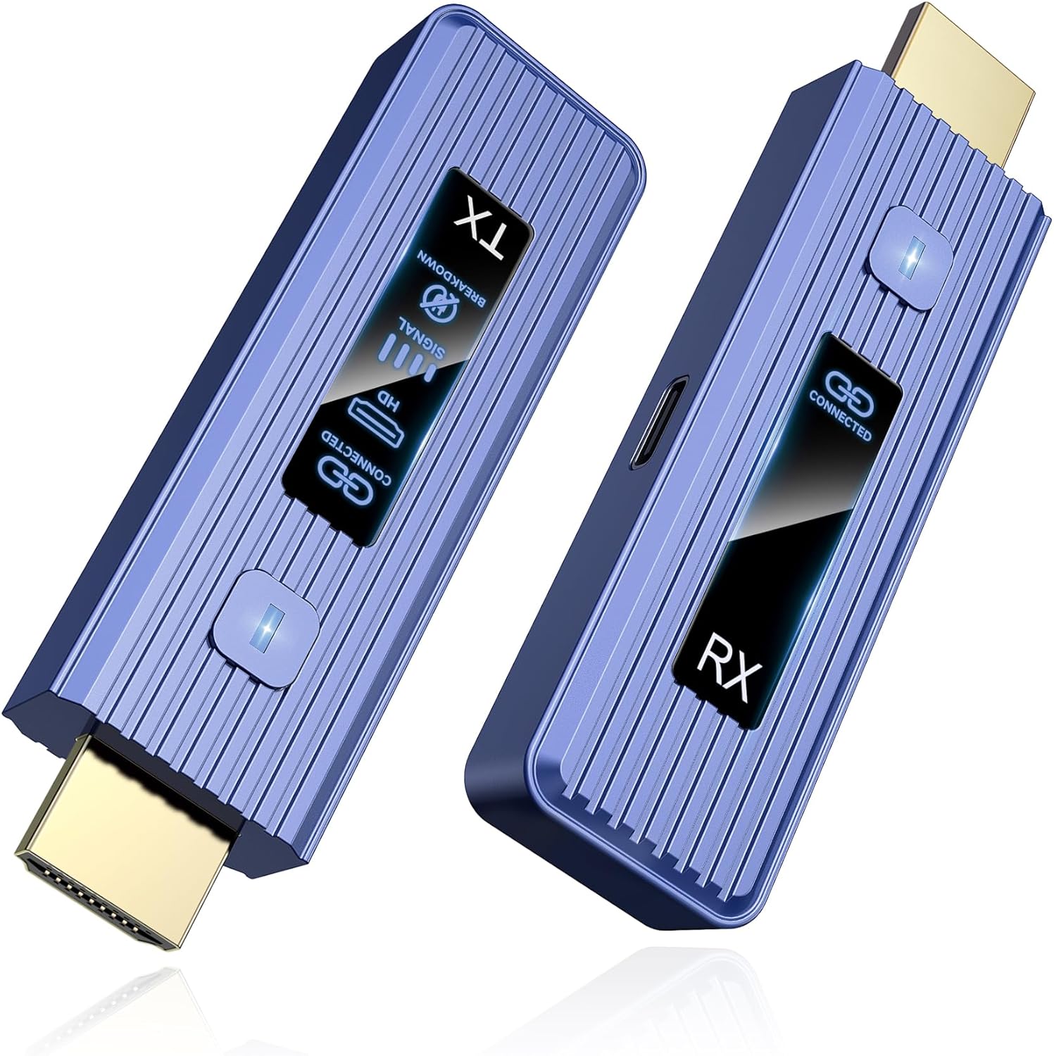 Wireless Hdmi Transmitter And Receiver 4K - 新世代ワイヤレスHDMI送受信機、360フィート/110メートル無線、LEDディスプレイ、4Kデコード＆1080P出力、ゼロ遅延、プラグアンドプレイ、5.8+2.4G、ラップトップ/TVボックスからモニターへのビデオとオーディオの転送に