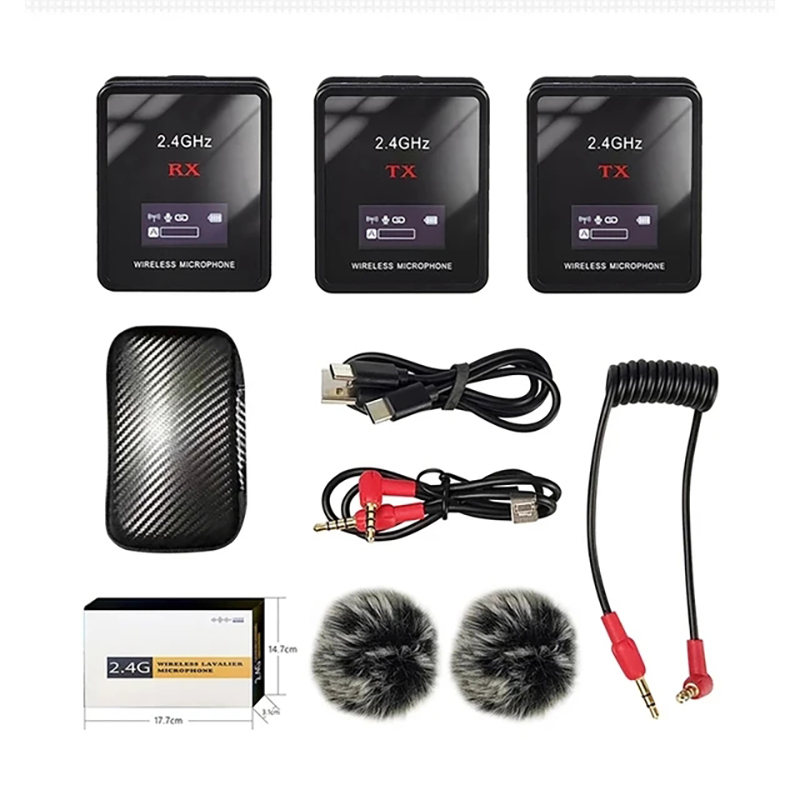 Wireless Video Transmitter For Camera Dslr - 新しいワイヤレスラベリアマイク、ポータブルオーディオビデオ録画ミニマイク、iPhone、Android、DSLRカメラ、YouTube用
