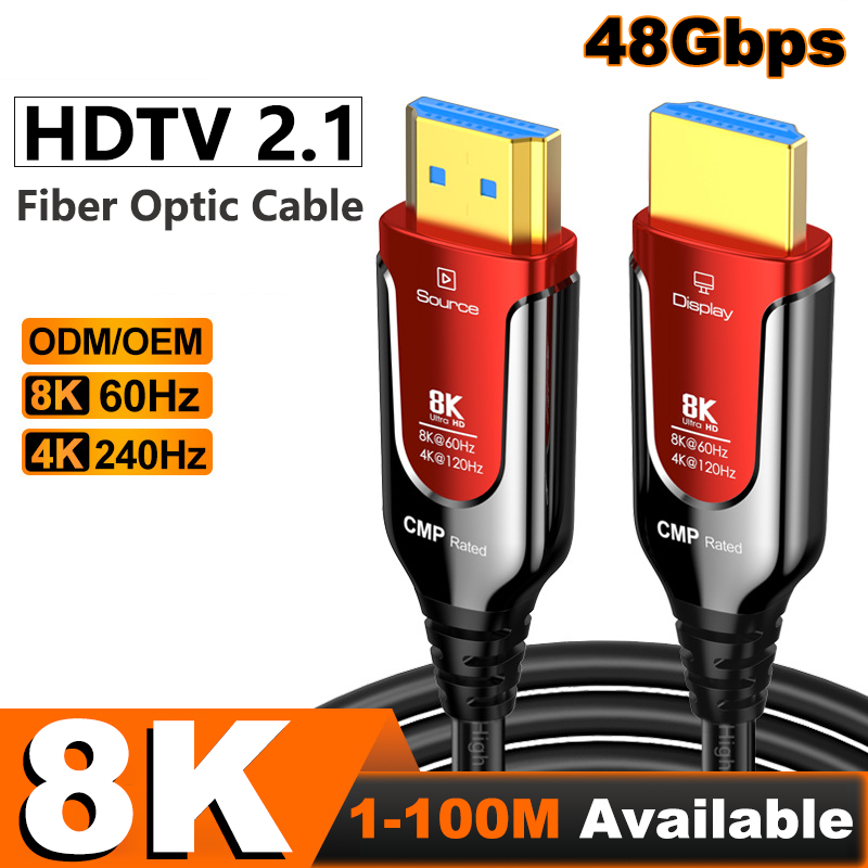 Hdmi Fiber Optic Cable 50M 100M - CMP 耐火仕様 8K HDMI 2.1 光ファイバーケーブル