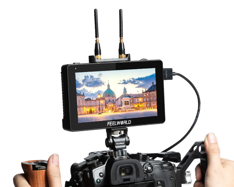 Wireless Video Transmitter For Camera Dslr - FEELWORLD FT6 FR6 5.5インチ ワイヤレスビデオ伝送システム（送信機と受信機付き） DSLRカメラ