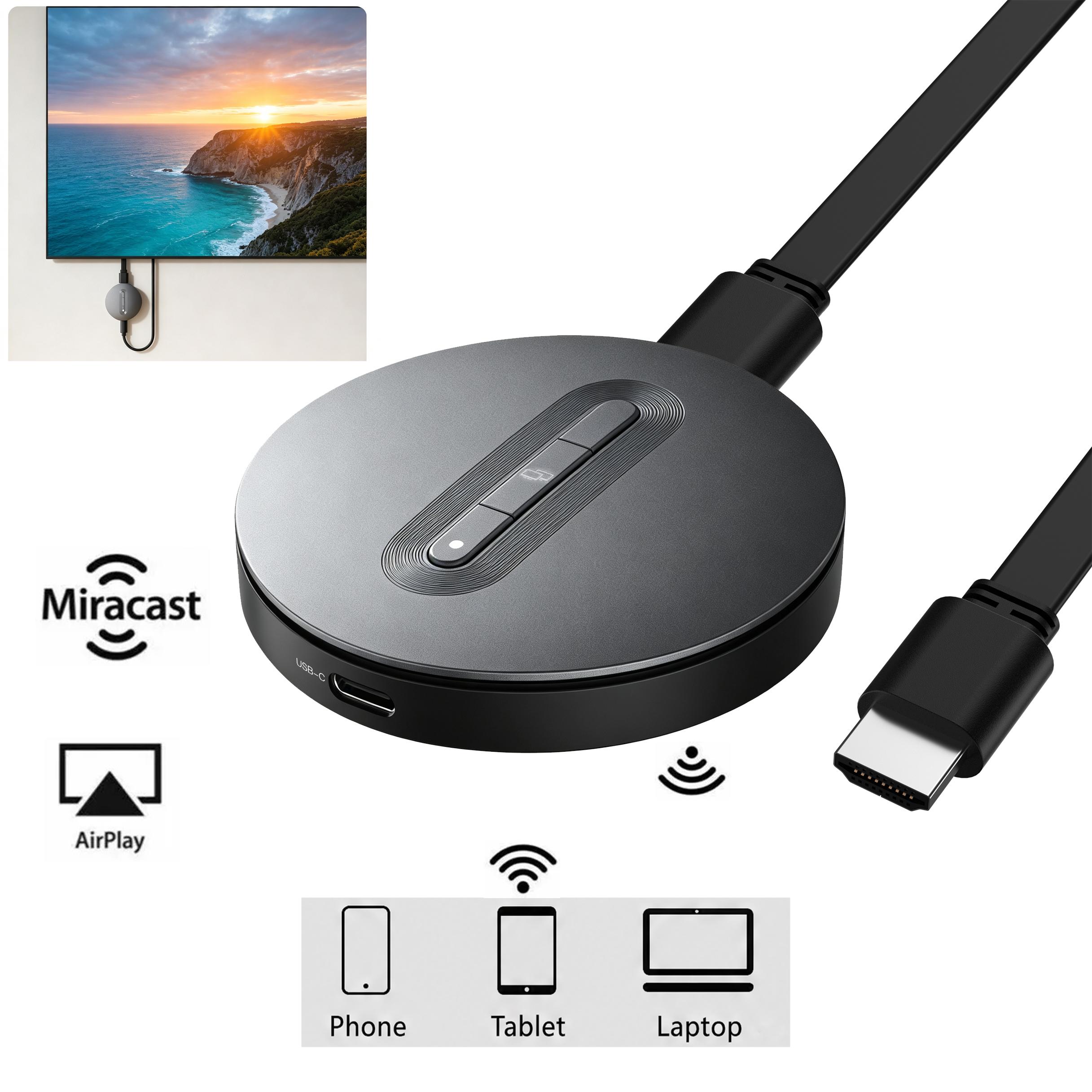 Wireless Hdmi Display Dongle Casting - ワイヤレスHDディスプレイドングル Miracast AirPlay スクリーンミラーリングエクステンダー ノートパソコンやスマートフォンの画面をHDTVやプロジェクターにキャスト