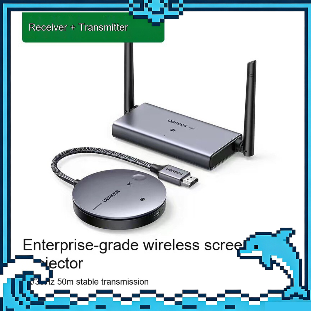 Wireless Hdmi Transmitter And Receiver 4K - UGREEN 90909 CM586 4KワイヤレスHDMI送受信機 2.4G/5Gデュアルバンド 50mスクリーンミラーリング対応
