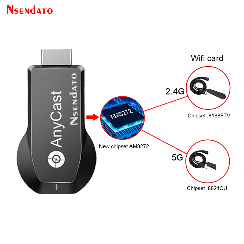 Anycast M100 5G 2.4 4K HD ワイヤレ - Wireless Hdmi Display Dongle Casting のレビューと価格