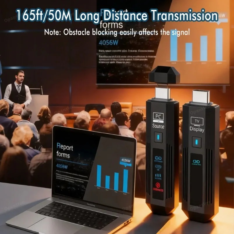 HDMI対応ワイヤレスエクステンダー 50M 1080P 6 - Wireless Hdmi Receiver For Projector のレビューと価格