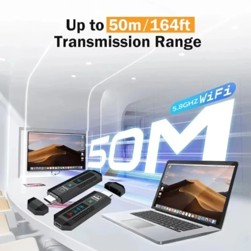 ワイヤレスビデオトランスミッター HDMI対応 50M 10 - Wireless Hdmi Receiver For Projector のレビューと価格