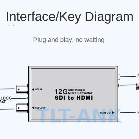 4K放送グレード12G SDI-HDMI変換コンバーター、カ - Sdi To Hdmi Converter Broadcast のレビューと価格