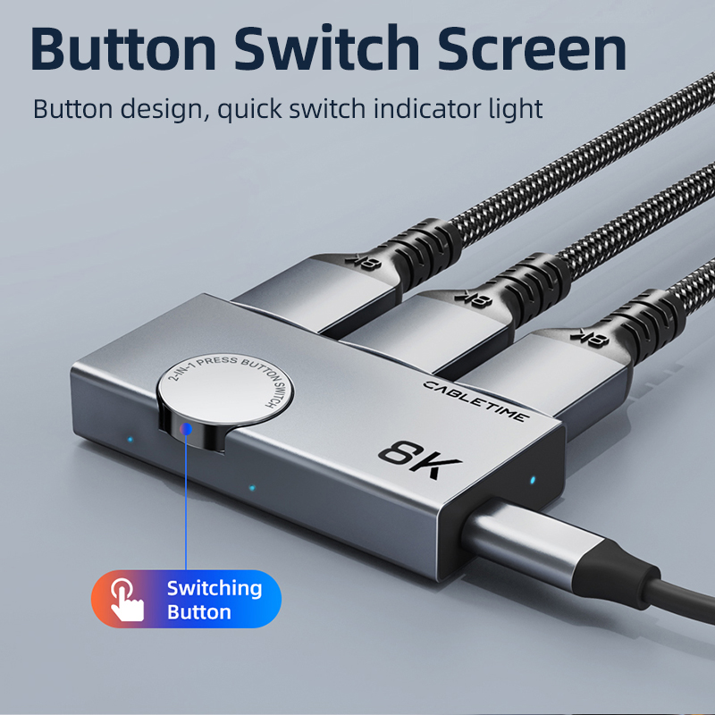 CABLETIME 8K 2-in-1 HDMIスプリッター - Hdmi Splitter 1 In 4 Out 4K 60Hz のレビューと価格