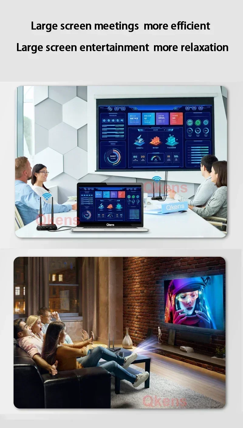4K ワイヤレス伝送ビデオ送信機受信機 200 メートル H - Wireless Hdmi Receiver For Projector のレビューと価格