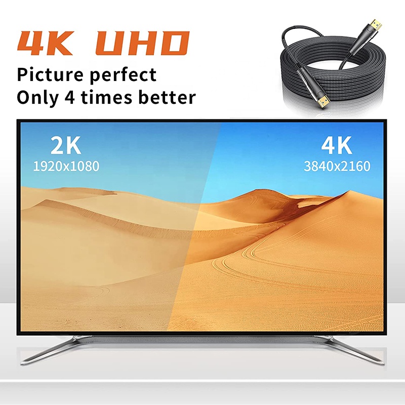 1080P 4K HDMIオス-オスケーブル 2.0 HDM - Hdmi Fiber Optic Cable 50M 100M のレビューと価格
