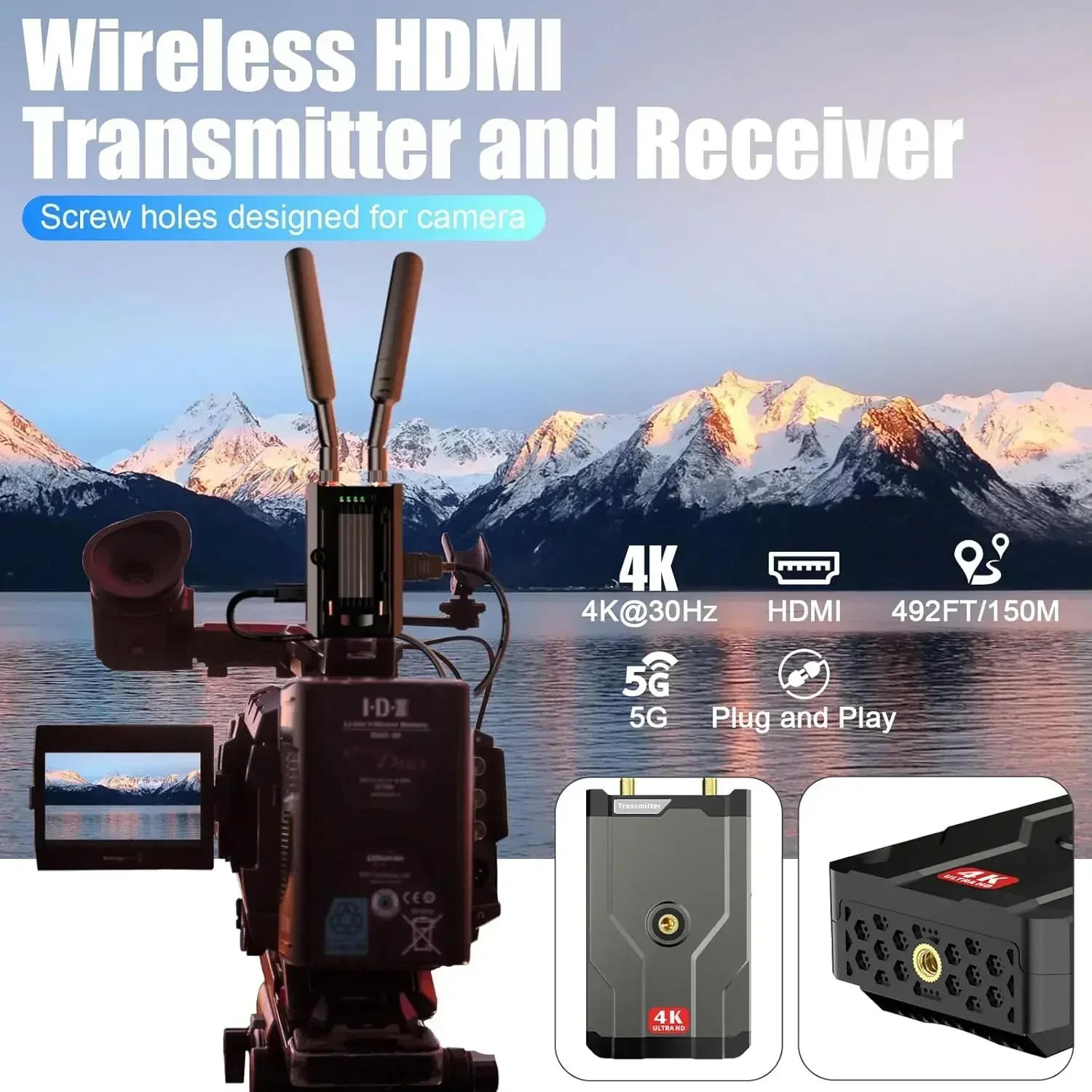 ワイヤレスHDMI送信機および受信機,オーディオビデオ用エク - Wireless Hdmi Receiver For Projector のレビューと価格