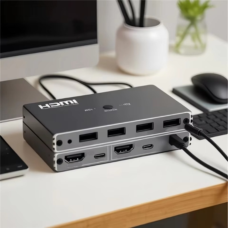 4K@60Hz対応 HDMI互換 KVM USBスイッチ 2 - Hdmi Matrix Switch 4X4 4K 60Hz のレビューと価格