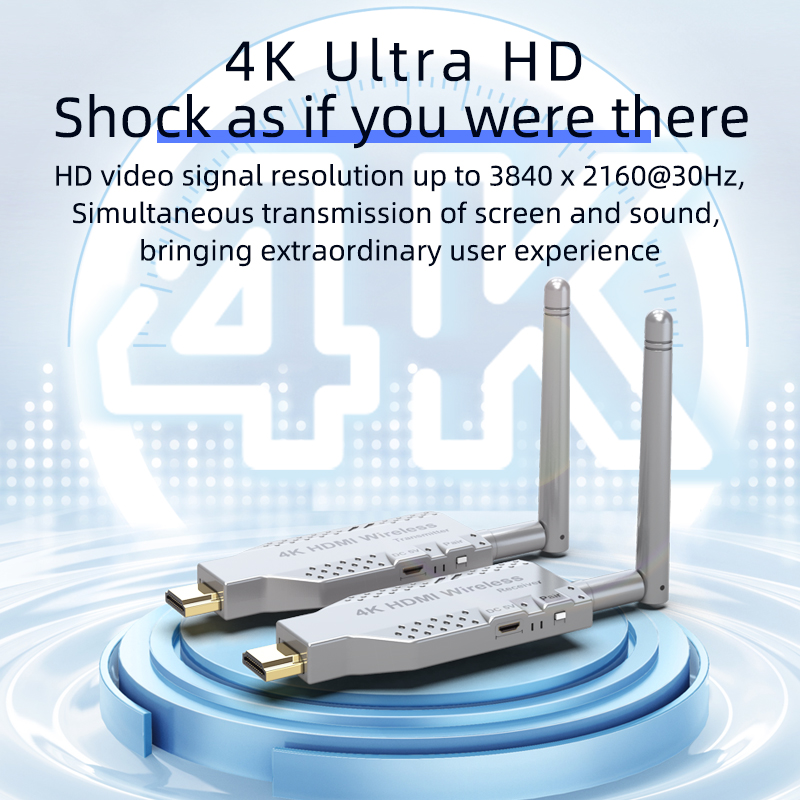 最新の4KワイヤレスHDMIオーディオ・ビデオ送受信キット。 - Wireless Hdmi Transmitter And Receiver 4K のレビューと価格