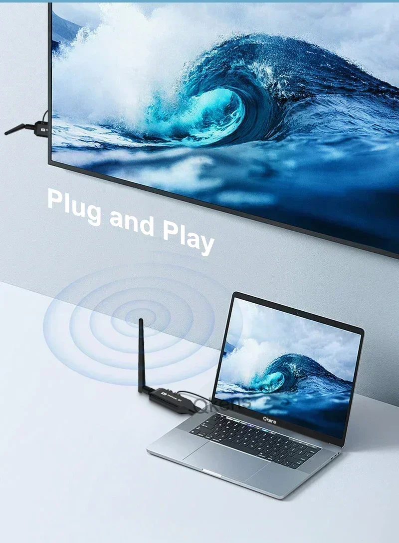 50 メートルワイヤレス HDMI ビデオトランスミッターレ - Wireless Hdmi Transmitter And Receiver 4K のレビューと価格