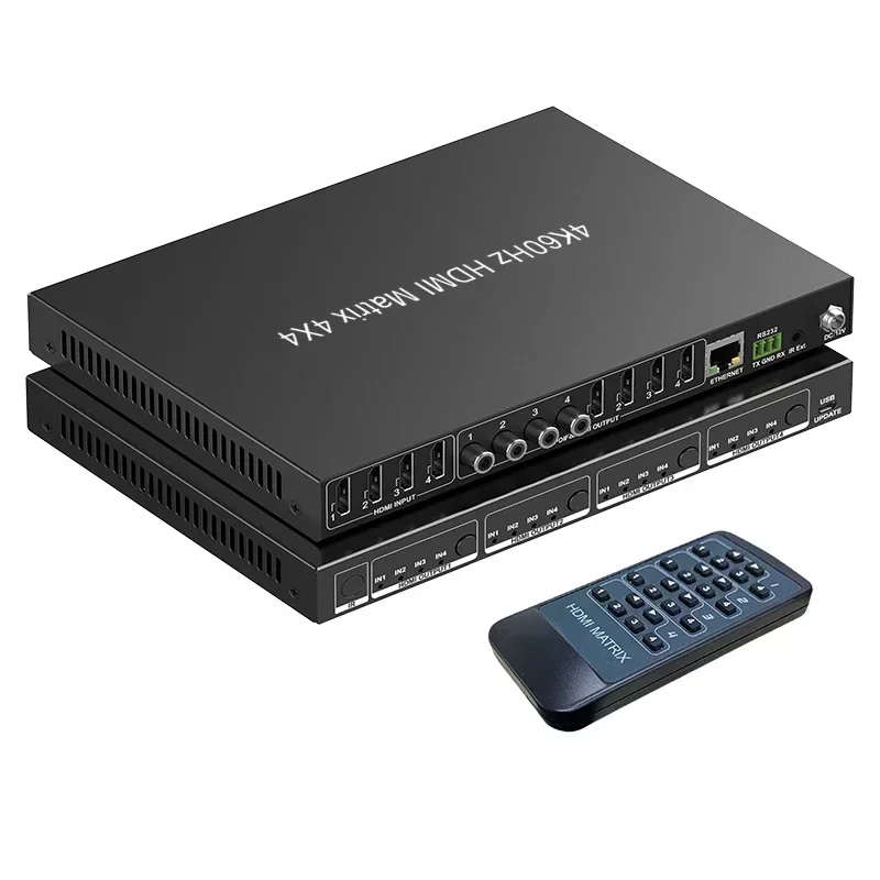 新しい4x4 HDMIマトリックスビデオスプリッターとマトリ - Hdmi Matrix Switch 4X4 4K 60Hz のレビューと価格