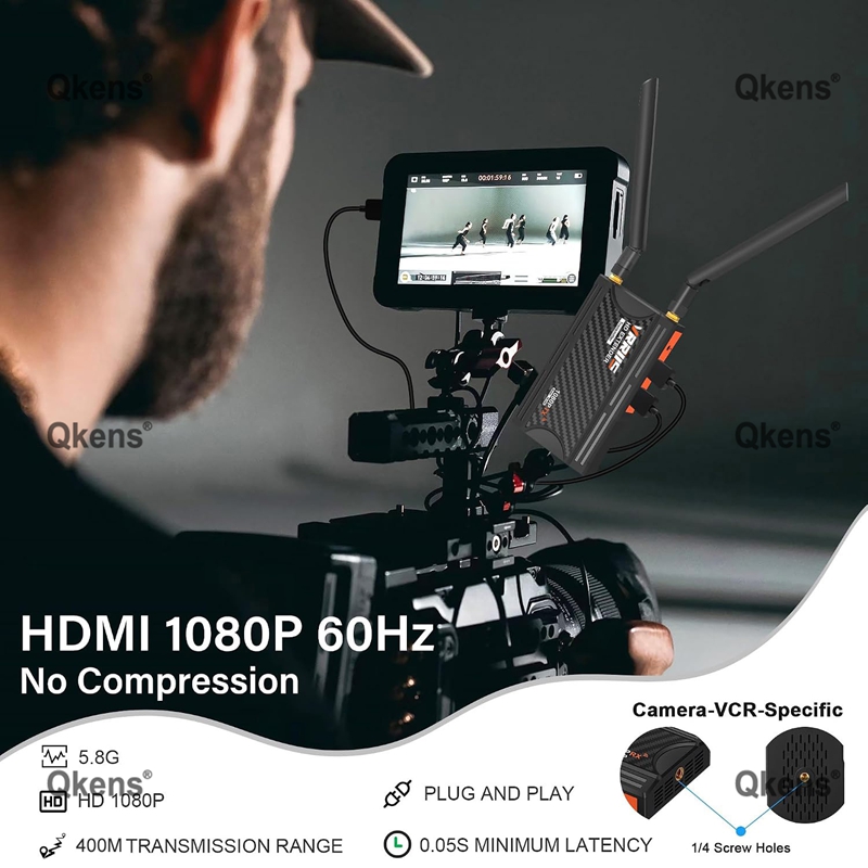 400M HDMIワイヤレスエクステンダー送信機、オーディオ - Wireless Video Transmitter For Camera Dslr のレビューと価格